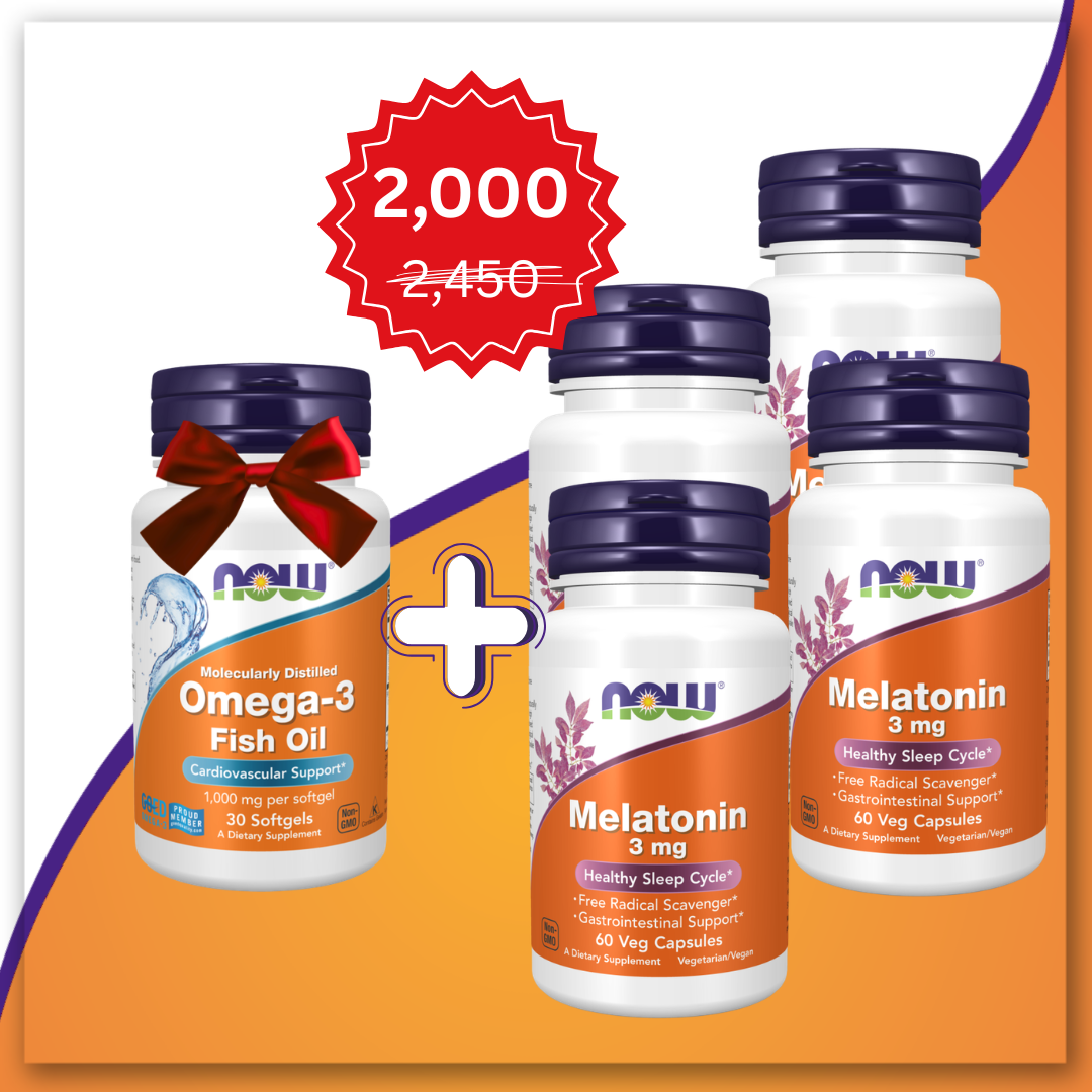 Buy 4 Melatonin & Get Omega 3 FREE 30 Caps
